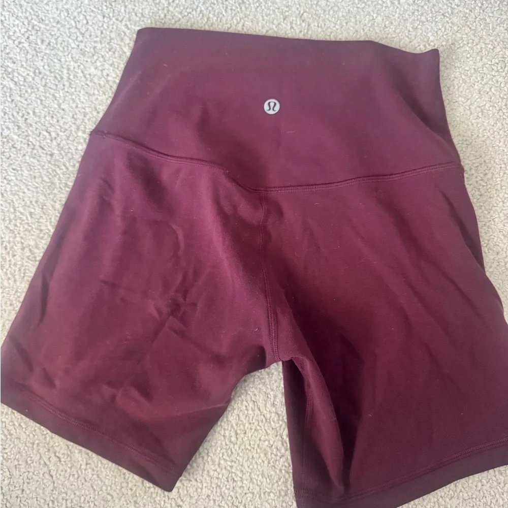 Lululemon Athletica Deep Red Bike Shorts
